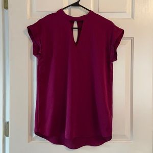 Express Pink/purple cap sleeve top